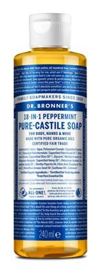 Dr Bronners Liquid soap peppermint 240 Milliliter