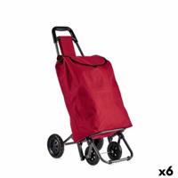 Winkelwagen Kinvara WR3069-2 Zwart Rood 22 x 98 x 38 cm (6 Stuks)