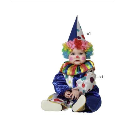 Kostuums voor Baby's Clown - Maat: 24 maanden - Maat: 24 maanden
