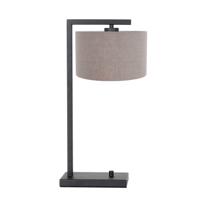 Steinhauer Landelijke schemerlamp Stanger zwart met taupe 7119ZW