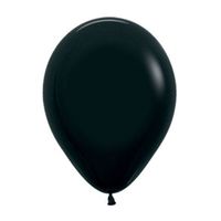 Ballonnen zwart 12 stuks 30cm - thumbnail