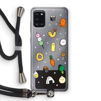 Happy bento friends: Samsung Galaxy A31 Transparant Hoesje met koord