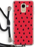Watermelon: Samsung Galaxy J6 (2018) Transparant Hoesje met koord