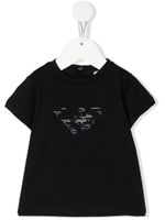 Emporio Armani Kids t-shirt à logo imprimé - Bleu