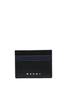 Marni porte-cartes à logo imprimé - Noir