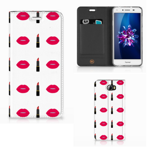 Huawei Y5 2 | Y6 Compact Hoesje met Magneet Lipstick Kiss