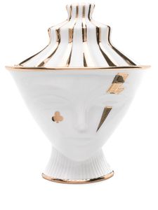 Jonathan Adler boîte Gilded Giuliette en porcelaine - Blanc