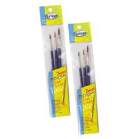 Centrum Penselen - set van 6x stuks - schilderen - kwasten - hobby - schoolspullen