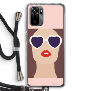 Red lips: Xiaomi Redmi Note 10 Pro Transparant Hoesje met koord