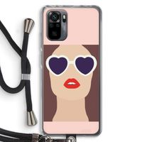 Red lips: Xiaomi Redmi Note 10 Pro Transparant Hoesje met koord