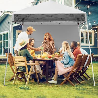 Paviljoen 2 x 2 m Pop-up Vouwpaviljoen Hoogteverstelbaar met Zijwand & Bodemhaak Waterdicht Tuinpaviljoen voor Tuinfeest Wit