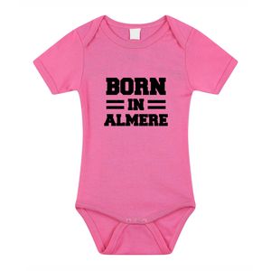 Born in Almere cadeau baby rompertje roze meisjes