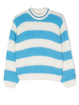 MC2 Saint Barth Kids pull en maille à rayures - Bleu