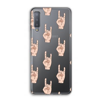 Rock: Samsung Galaxy A7 (2018) Transparant Hoesje