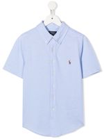 POLO RALPH LAUREN KIDS chemise Oxford à manches courtes - Bleu