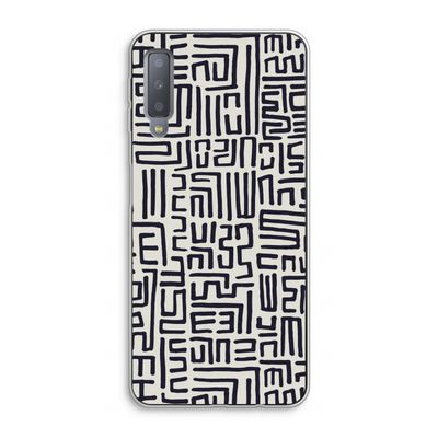 Moroccan Print: Samsung Galaxy A7 (2018) Transparant Hoesje