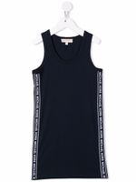 Michael Kors Kids robe courte à logo latéral imprimé - Bleu