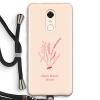Where flowers bloom: Xiaomi Redmi 5 Transparant Hoesje met koord