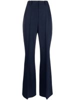 Balmain pantalon de tailleur à coupe évasée - Bleu - thumbnail