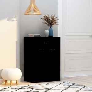 VidaXL Schoenenkast 60x35x84 cm bewerkt hout zwart