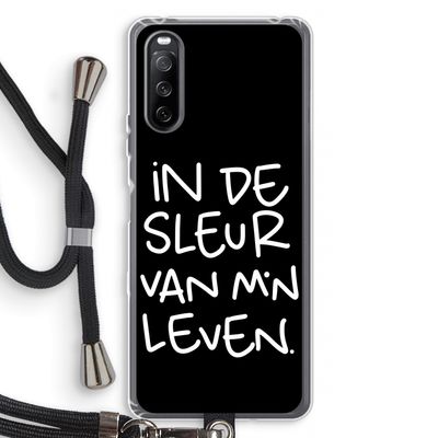 De Sleur: Sony Sony Xperia 10 III Transparant Hoesje met koord