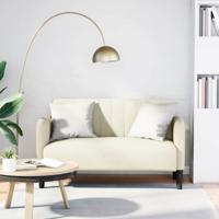 Loveseat bank 109 cm fluweel crmekleurig
