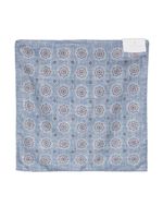 Brunello Cucinelli mouchoir de poche en soie à fleurs - Bleu