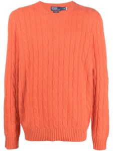 Polo Ralph Lauren pull en maille torsadée - Orange