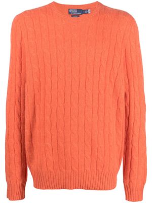 Polo Ralph Lauren pull en maille torsadée - Orange
