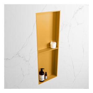 Wandnis Solid Surface Easy | In- en opbouw | 30x150x8 cm | 2 vakken | Ocher