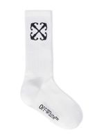 Off-White Kids chaussettes à logo Arrow en jacquard - Blanc - thumbnail