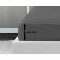 Verstelbaar onderlaken Lovely Home Grijs Donker grijs 180 x 200 180 x 200 cm