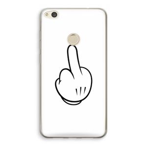 Middle finger white: Huawei Ascend P8 Lite (2017) Transparant Hoesje