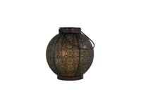Solar lantaarn metaal zwart 18x19 cm - Annas collection