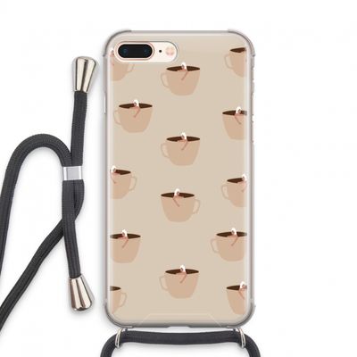Morning coffee: iPhone 8 Plus Transparant Hoesje met koord