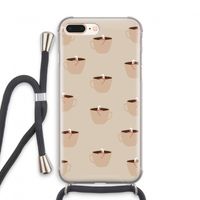 Morning coffee: iPhone 8 Plus Transparant Hoesje met koord