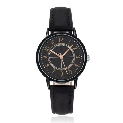 LGT klassiek herenhorloge met zwarte leren band en zwarte wijzerplaat LGT klassiek herenhorloge met zwarte leren band en zwarte wijzerplaat