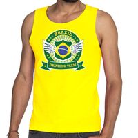 Geel Brazil drinking team tanktop / mouwloos shirt heren - thumbnail