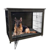 MaxxPet Houten Hondenbench - Hondenhuisje voor binnen - Hondenhok - kennel - 110x74x80cm - thumbnail