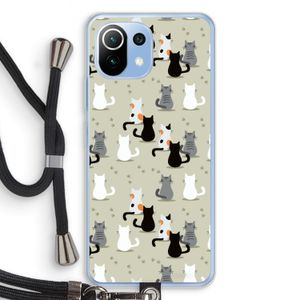Katten: Xiaomi Mi 11 Lite Transparant Hoesje met koord