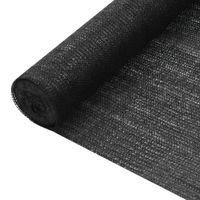 VidaXL Privacynet 75 g/m² 1x25 m hdpe zwart