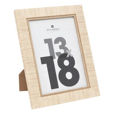 Atmosphera Fotolijstje - voor 13 x 18 cm foto - beige - mdf/glas - ornament frame 17.5 x 22.5 cm Atmosphera Fotolijstje - voor 13 x 18 cm foto - beige - mdf/glas - ornament frame 17.5 x 22.5 cm