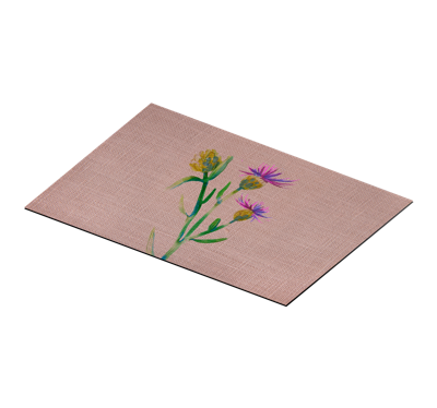 Geweven afbeelding placemat van distel