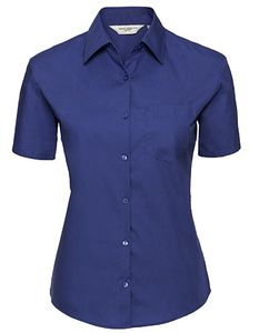 Russell Z937F Ladies` Short Sleeve Classic Pure Cotton Poplin Shirt