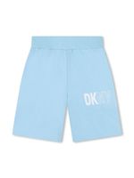 Dkny Kids short en coton à logo imprimé - Bleu - thumbnail