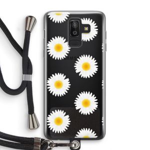 Margrietjes: Samsung Galaxy J8 (2018) Transparant Hoesje met koord
