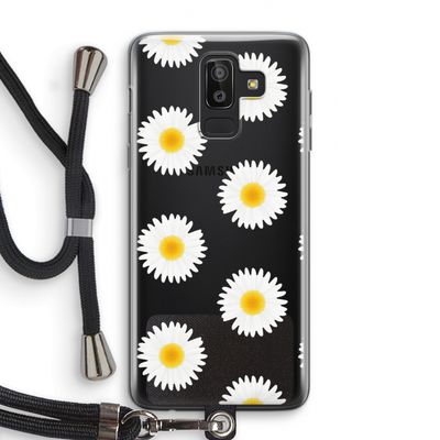 Margrietjes: Samsung Galaxy J8 (2018) Transparant Hoesje met koord
