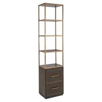 Wandkast Carter bruin smal 2 laden Wandkast Carter bruin smal 2 laden