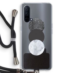 Marmeren cirkels: OnePlus Nord CE 5G Transparant Hoesje met koord