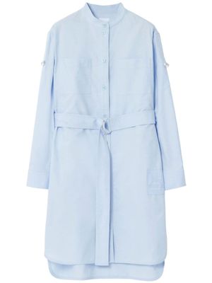 Burberry robe-chemise à taille ceinturée - Bleu